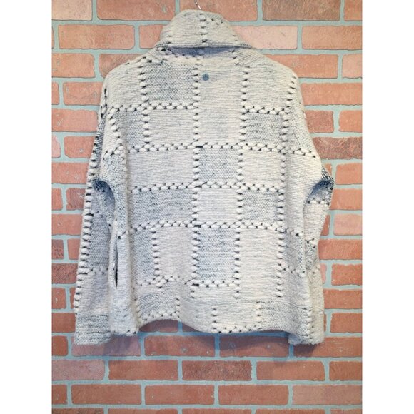 PrAna Womens Wool Blend Turtleneck Crestland Sweater Chunky Patchwork Size XL - Picture 3 of 7